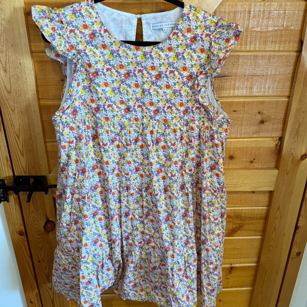 Flutter Sleeve Floral Dress